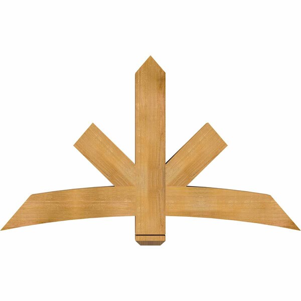 Ekena Millwork Alberta Rough Sawn Timber Gable Bracket, Western Red Cedar, 60"W x 35"H x 6"D x 6"F, 14/12 Pitch GBW060X35X0606ALB00RWR - main